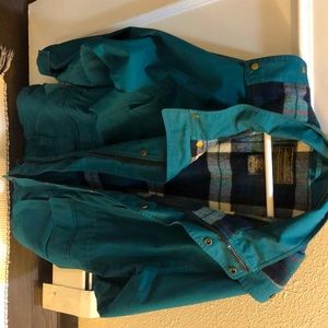 Eddie Bauer green coat with hood